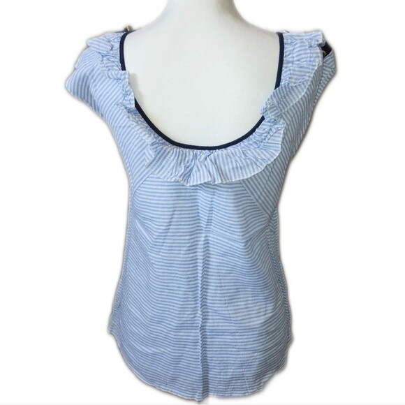 CAbi Style #5600 Windward Reversible Striped Nautical Linen Blend Top, XS - Picture 8 of 13